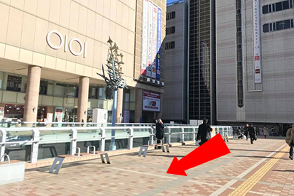 北千住駅西口からの道順案内 1