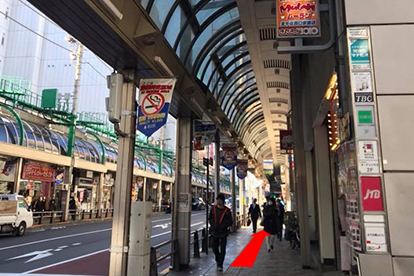 北千住駅西口からの道順案内 2